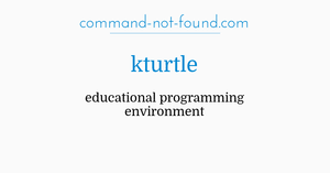 The programming language used is turtlescript. Command Not Found Com Kturtle