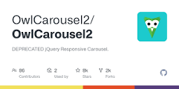 GitHub - OwlCarousel2/OwlCarousel2: DEPRECATED jQuery Responsive ...