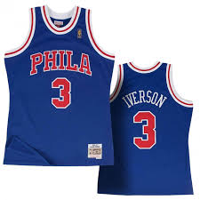 Holen sie sich die besten philadelphia 76ers trikots, die sie online unter www.nbastore.eu finden. Allen Iverson 3 Philadelphia 76ers 1996 97 Mitchell Ness Alternate Swingman Trikot