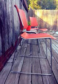 Vintage Orange Pair Of Matrix Krueger Chairs Chair Cool Chairs Stacking Chairs