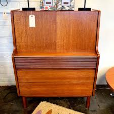 Ottomans and benches can add a lot of style and functionality to any room. Cute Midcentury Modern Secretary Desk Kudzu Antiques