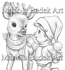 Forever mariola budek premium coloring page printable | etsy. Forest Friends Mariola Budek Coloring Page Printable Etsy Coloring Pages Christmas Coloring Pages Santa Coloring Pages