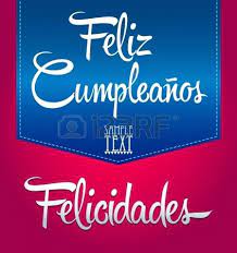 Feliz Cumpleanos Buon Compleanno Testo Spagnolo Vettore Lettering Buon Compleanno Compleanno Auguri Di Buon Compleanno