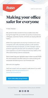 There is always a small percentage of people who will keep sending email to your old account, for whatever reason. Covid 19 Making Your Office Safer For Everyone Really Good Emails