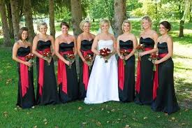 Photo Gallery Beautiful Bridesmaids Red Wedding Dresses Red Bridesmaid Dresses White Bridesmaid