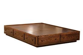 In the caleb qn platform bed with storage, the dimensions of each drawer are 22.5w x 17.5. Indian Trail Platform Bed Frame From Dutchcrafters Amish Furniture