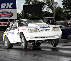 MAHLE Motorsport sponsored racer Larry Geddes was serving up wheel standing  launches in his MAHLE Motorsport piston-powered Fox Body this past weekend  at the NMRA 25th Anniversary Ford Homecoming in Norwalk, OH.
