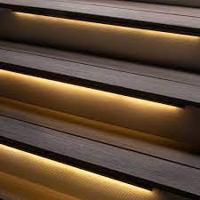Odyssey Led Strip Light By Aurora Deck Lighting Decksdirect Led Deck Lighting Deck Step Lights Step Lighting Outdoor