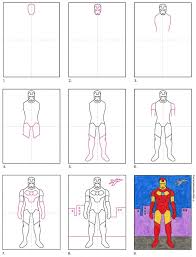 How To Draw Iron Man Art Projects For Kids You may also wish to acquire an eraser to correct any mistakes, and colored pencils, crayons, or markers to color your.