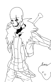 Find more coloring pages online for kids and adults of undertale papyrus coloring pages to print. Swapfell Papyrus Lineart By Naimaie7 On Deviantart