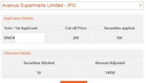 If these shares are allotted to you, but gets also read: D Mart Ipo Avenue Supermarts Ipo Allotment Status Details Review Wealth18 Com