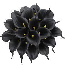 Wedding bouquets calla lilly ideas. Coolmade 10pcs Calla Lily Bridal Wedding Bouquet Lataex Real Touch Artificial Flower Home Party Decor Black Walmart Com Walmart Com