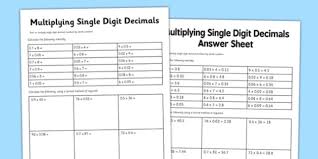 The printable worksheets here help kids to practice decimal multiplication. Multiplying Dividing Decimals Worksheet Year 6 Resources
