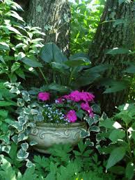 Beautiful Planter And The Choice Of Plant Combinations Is Great Garten Schattengarten Garten Ideen Schattengarten Und Marchen Garten