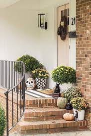 Our Small Halloween Ready Porch Porch Decorating Small Porch Decorating Halloween Porch