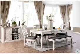 Shop dining room tables and other modern, antique and vintage tables from the world's best furniture dealers. Georgia Antique White Dining Room Set From Furniture Of America Coleman Furniture