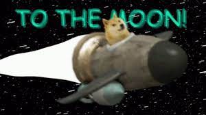 Inside the dogecoin community, the slogan to the moon is used to describe the belief that the price of the cryptocurrency is about to surge. Dogecoin Gifs Tenor