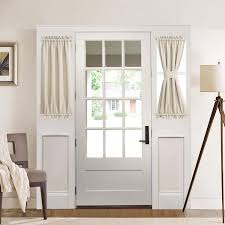 Curtain liner for french door curtains (cannot be purchased without curtain) danidesignsco 5 out of 5 stars (1,388) $ 10.00. Amazon Com Aquazolax Blackout Door Window Curtain For Privacy Blackout Curtains 25 X40 French Door Panels Plain Premium 1 Piece Light Saga Beige Home Kitchen