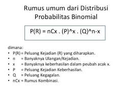 P ( x, n) = c ( n, x) × p x × q n − x. Rumus Distribusi Binomial Brainly Co Id