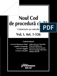 Curtea europeană a drepturilor omului (cedo) a publicat joi decizia în cauza a.r. Gabriel Boroi Noul Cod De Procedura Civila Comentat Vol 1