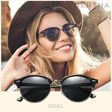 Promo BERTHA Kacamata Sunglasses Hitam Model Oval Anti UV 4246