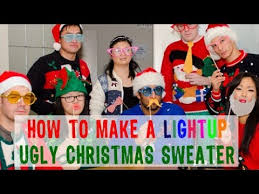 Ugly christmas sweater men's santa's secret led ligh. How To Make A Light Up Ugly Christmas Sweater Youtube