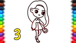 How to draw a cute easy panda drawing animals drawings. Como Dibujar Una Chica Tumblr Dibujos Faciles De Ninas Kawaii Colorear Dibujos Para Pintar Youtube