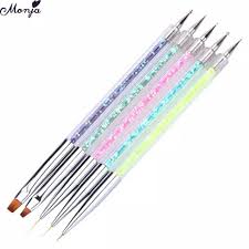 3 56 30 De Descuento Monja Juego De 5 Unidades De Doble Extremo Pintura Diseno De Flores Acrilicas Pinceles Delineadores Para Dibujar Herramientas De Manic Pinceles Para Unas Pinceles Para Decorar Unas Material