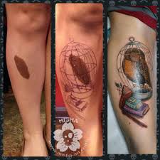 Mole Birthmark Tattoo Cover Up I Covered A Birthmark With This Cute Owl The Reference Material Was From Harry Potter Chapter Illustration Gorgeous Tattoos Best Tattoo Shops Birthmark Tattoo
