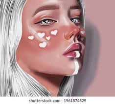 Art Love Theme Girl Love Stock Illustration 1961874529