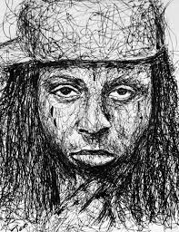 Drawing Lil Wayne In Scribbles An Abstract Pen Art Peakd Notice their size and placement inrelation to the edges of this piece of paper. drawing lil wayne in scribbles an