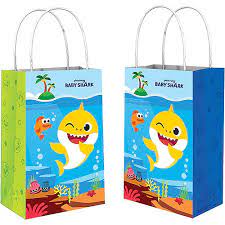 Baby Shark Kraft Bags 8ct Party City