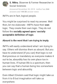 Mbti Infp And Logic In 2020 Infp Personality Infp Personality Type Infj Infp
