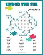 A Word Search Puzzle Featuring Ocean Vocabulary Words Including The Names Of Creatures That Live In The Ocean Animals For Kids Ocean Animals Animal Activities