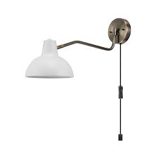 Shop Elon 1 Light White Antique Brass Plug In Or Hardwire Wall Sconce On Sale Overstock 31099278