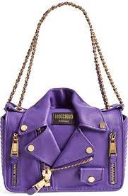 Moschino Biker Jacket Shoulder Bag Nordstrom Purple Purse Purple Bags Purple Leather Jacket