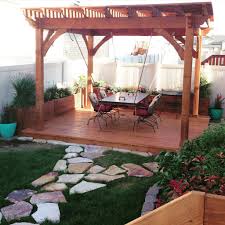 Axel serrat pro 34 crosscut deck. Awe Douglas Fir Pergola Planters Deck Suspension Table Western Timber Frame