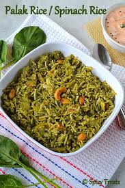 Quick Palak Rice Spinach Rice Easy Rice Recipes Indian Food Recipes Vegetarian Recipes