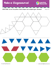 Dino Patterns Pattern Blocks Make A Stegosaurus Activitysheet Puzzlesheet Puzzle Matchi Preschool Pattern Worksheets Pattern Blocks Preschool Patterns