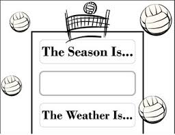 Volleyball Weather Chart Volleyball Bulletin Board Volleyball Sports Theme