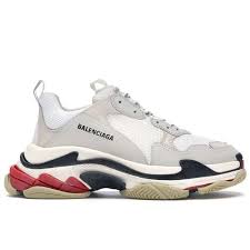 Balenciaga Triple S White Black Red for Men