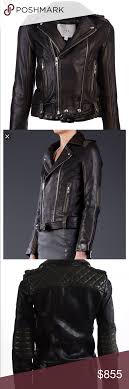 Iro Sallie Assymentrical Quilted Leather Jacket Description Bust 34 Sleeve Length 23 Total Length Leather Moto Jacket Iro Leather Jacket Quilted Leather