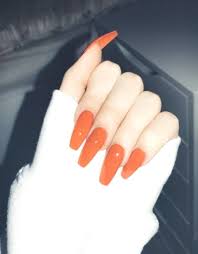 Pink or orange acrylic nails? Dark Orange Acrylic Nails Fed Onto Acrylic Nails Ideas Album In Hair And Beauty Categorymany People Do Not Orange Acrylic Nails Best Acrylic Nails Orange Nails