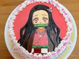 キャラケーキの作り方 鬼滅の刃 竈門禰 豆子 ねずこ ちゃん リクエストケーキ youtube キャラケーキ かわいいバースデーケーキ アニメケーキ