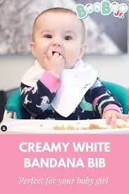 Booboojr Plain White Bandana Bib Need To Keep Your Baby Girl S Outfit Clean And Dry During The Day And You Re Loo Drooling Baby Bandana Baby New Baby Products