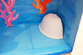 I demonstrated how to do this first. Coral Reef Habitat Diorama Kids Crafts Fun Craft Ideas Firstpalette Com