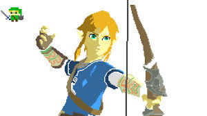 This is a timelapse of link from the legend of zelda: Pixilart Loz Botw Link By Jafiepix