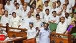 leaves floor, Kumaraswamy wins test