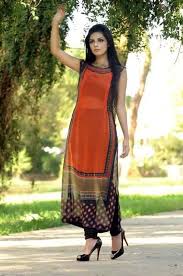 Black And Orange Dress Pakistani Z Fashion Trend Orange Black Designer Party Wear Kurti Kurti Designs Party Wear Party Wear Dresses Pakistani Outfits