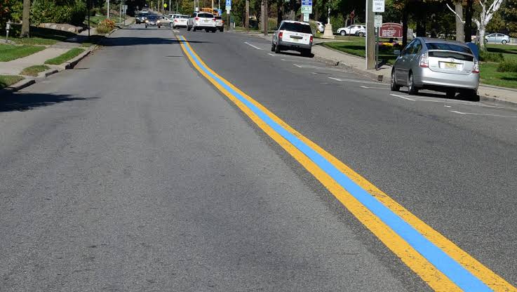 Blue lines on N.J. streets illegal, feds say